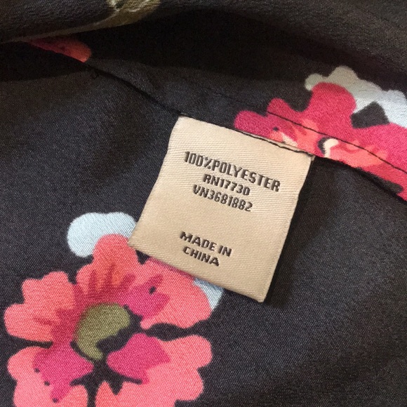 Tucker x Target Floral Babydoll Dress Black Button Mini Y2K 90s Style Red Blue - Picture 8 of 8